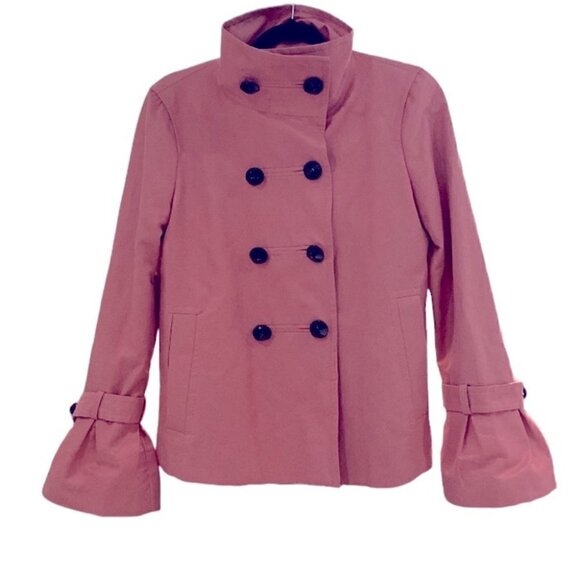 ZARA woman Trench coat silk blend with bell sleeves Medium - Picture 2 of 12